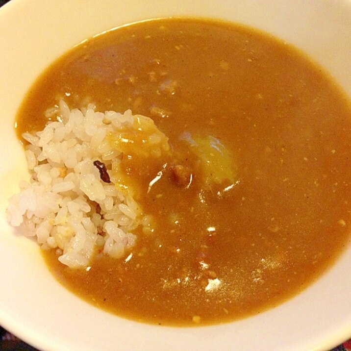 おでんの残り汁でカレーライス